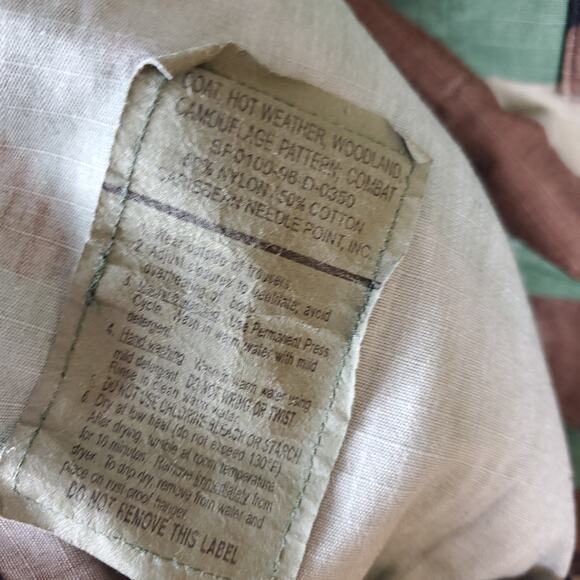 Army Hot Weather Combat Coat in Woodland Camo Size L Hammond - Picture 11 of 12